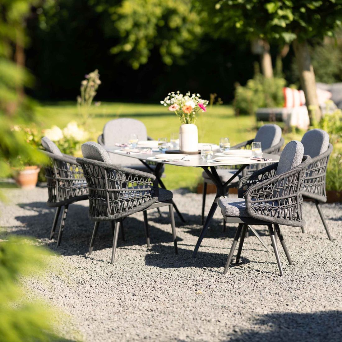Interliving 7012 Gartentisch 220x100cm Aluminium/Sinterstone