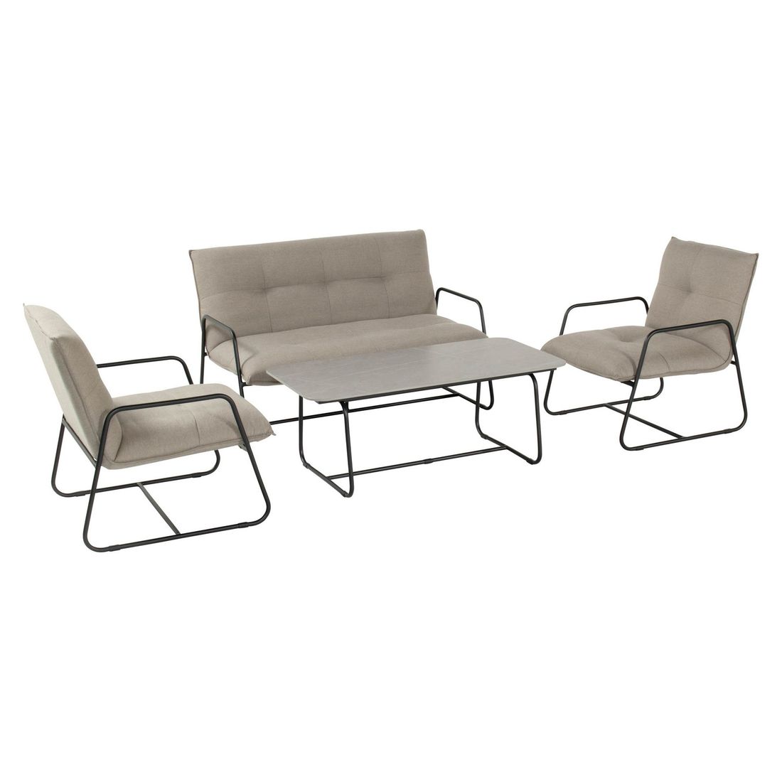 SCHÖNER WOHNEN-Kollektion Fontein Loungeset inkl. Loungetisch Aluminium/Sunbrella