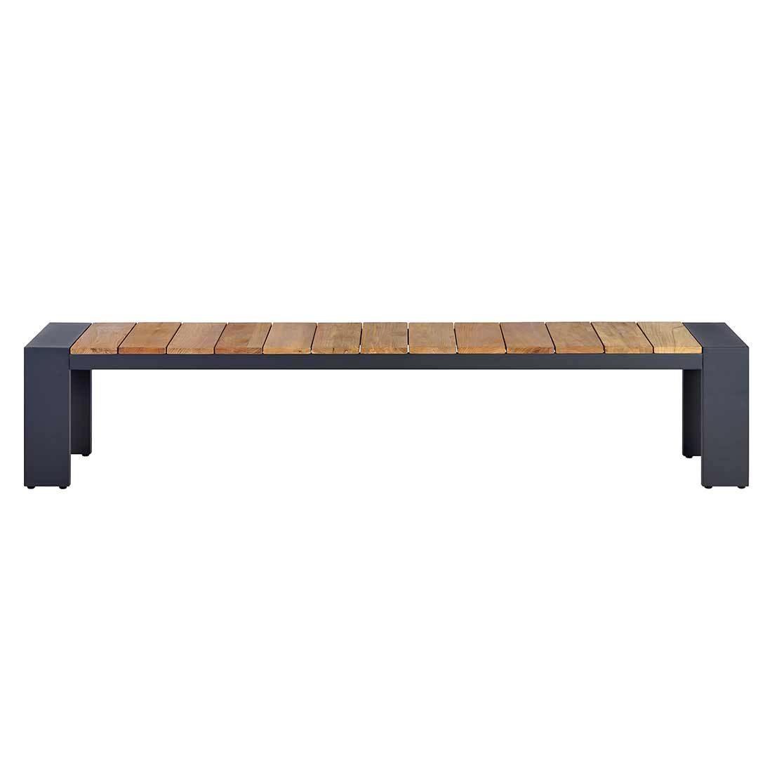 OUTLIV. Konis Gartenbank Aluminium/Teak recycelt