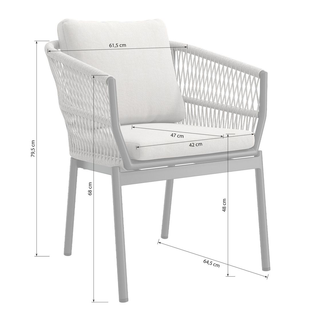 OUTLIV. Alicante Gartenmöbel-Set XXL (12 Plätze) Tisch 266/331/396x110cm