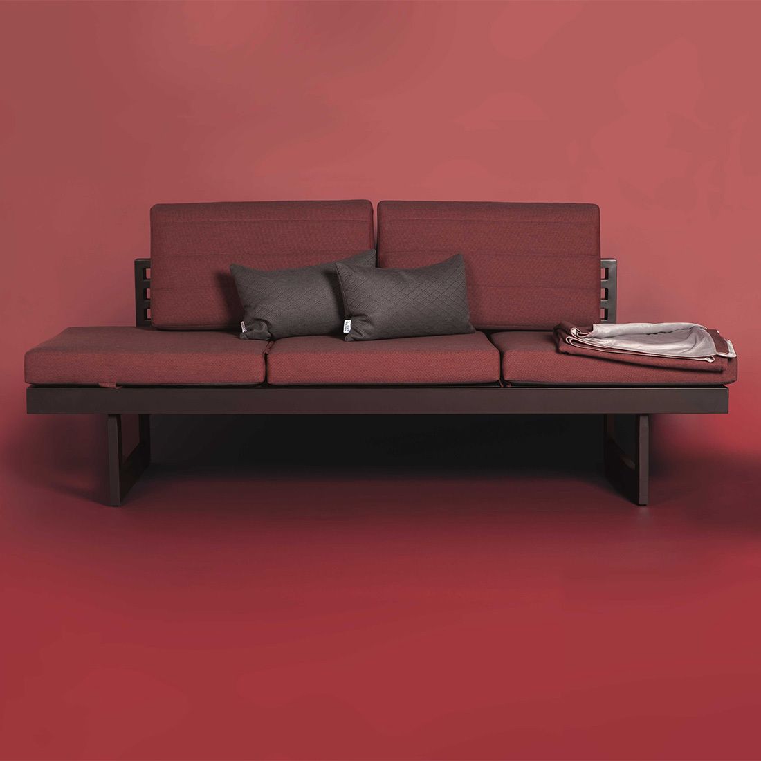 Stern New Holly Diningsofa verstellbar Aluminium/Outdoorstoff