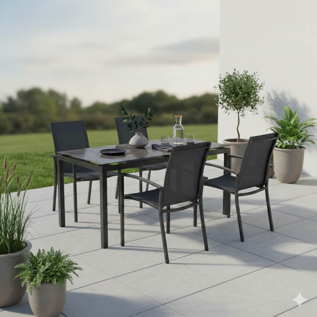 Stern Evoee Gartenmöbel-Set M (4 Plätze) mit OUTLIV. Tisch 160x90cm