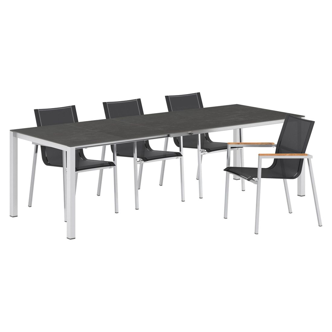 OUTLIV. Rimini Gartenmöbel-Set 5-tlg. Tisch 160/217/267x92cm