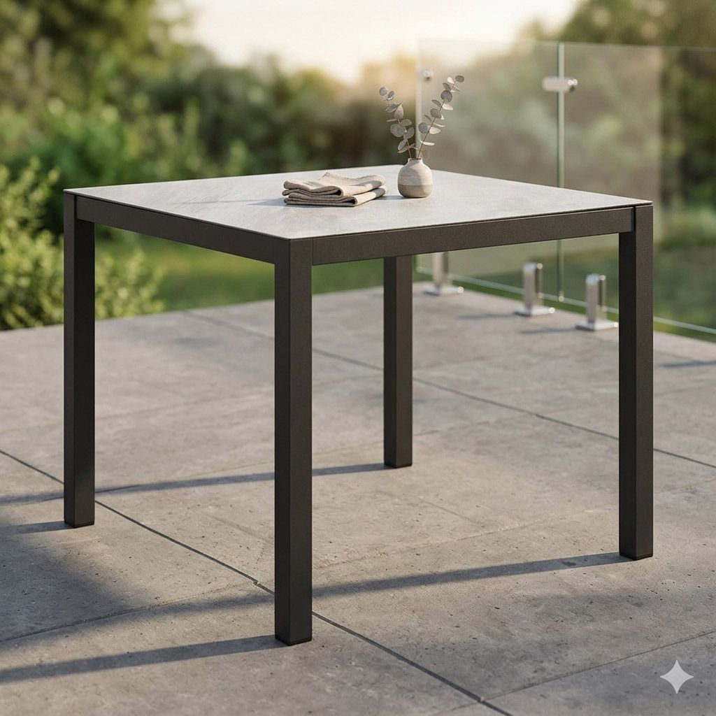 OUTLIV. Gartentisch Aluminium/Glaskeramik