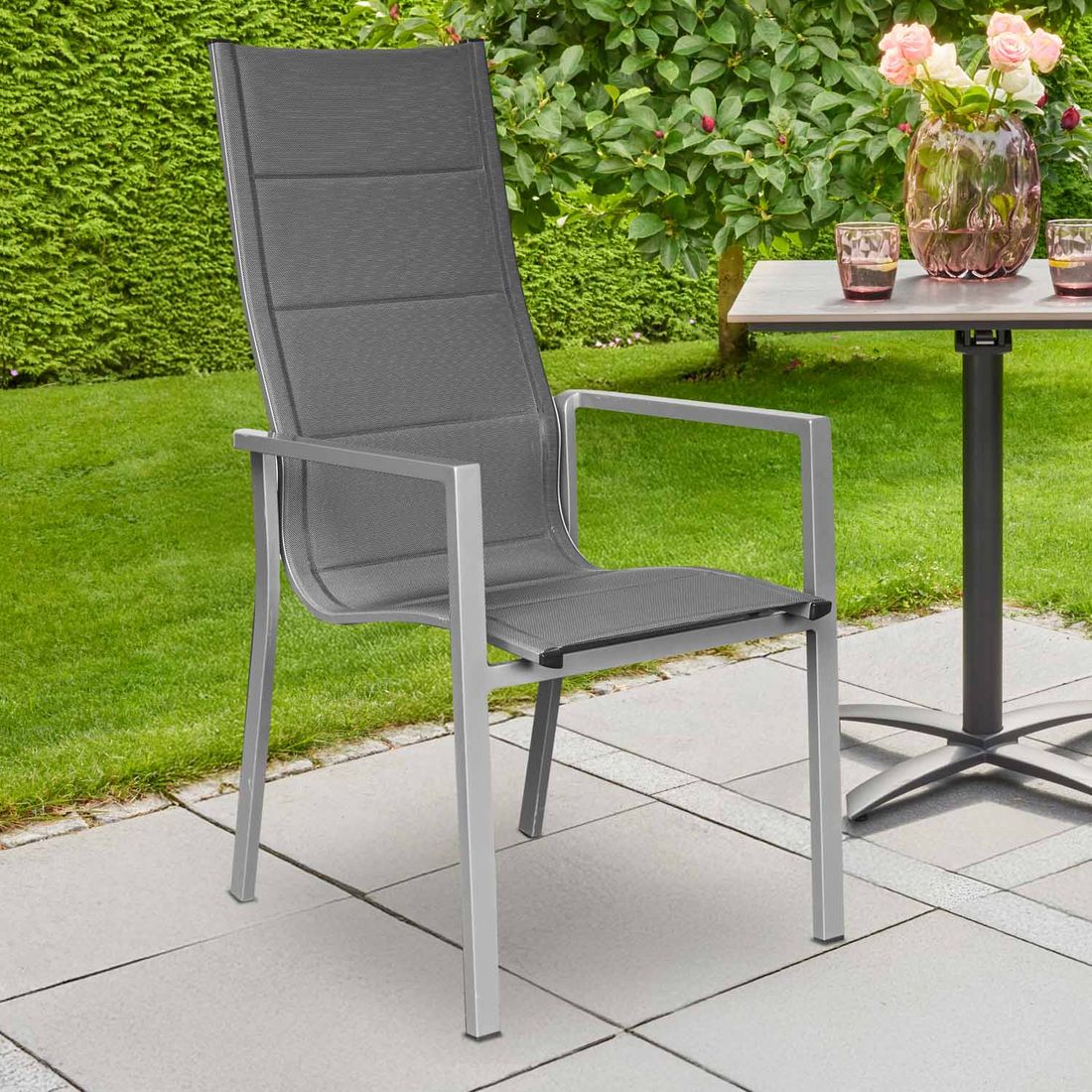 LC Garden Unicamo Stapelsessel Hochlehner Aluminium/Textilene