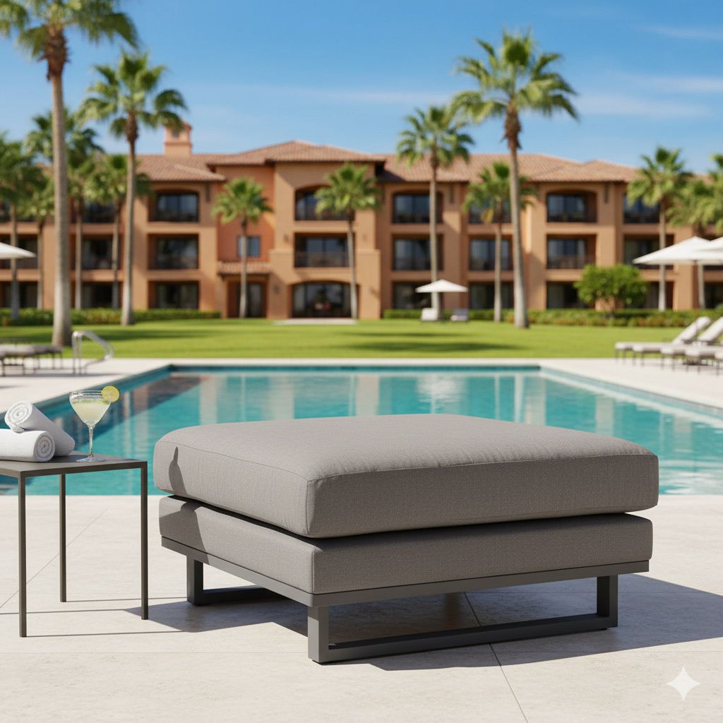 OUTLIV. Miami Loungehocker Aluminium/Sunbrella