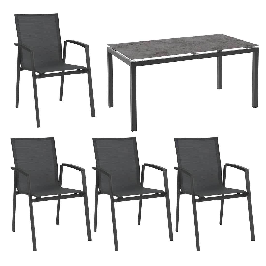 Stern New Top Gartenmöbel-Set M (4 Plätze) mit OUTLIV. Tisch 160x90cm
