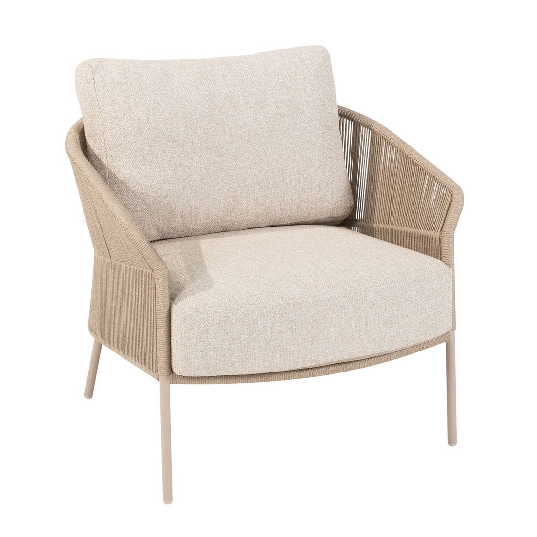 4Seasons Florence Loungesessel Aluminium/Rope/Olefin