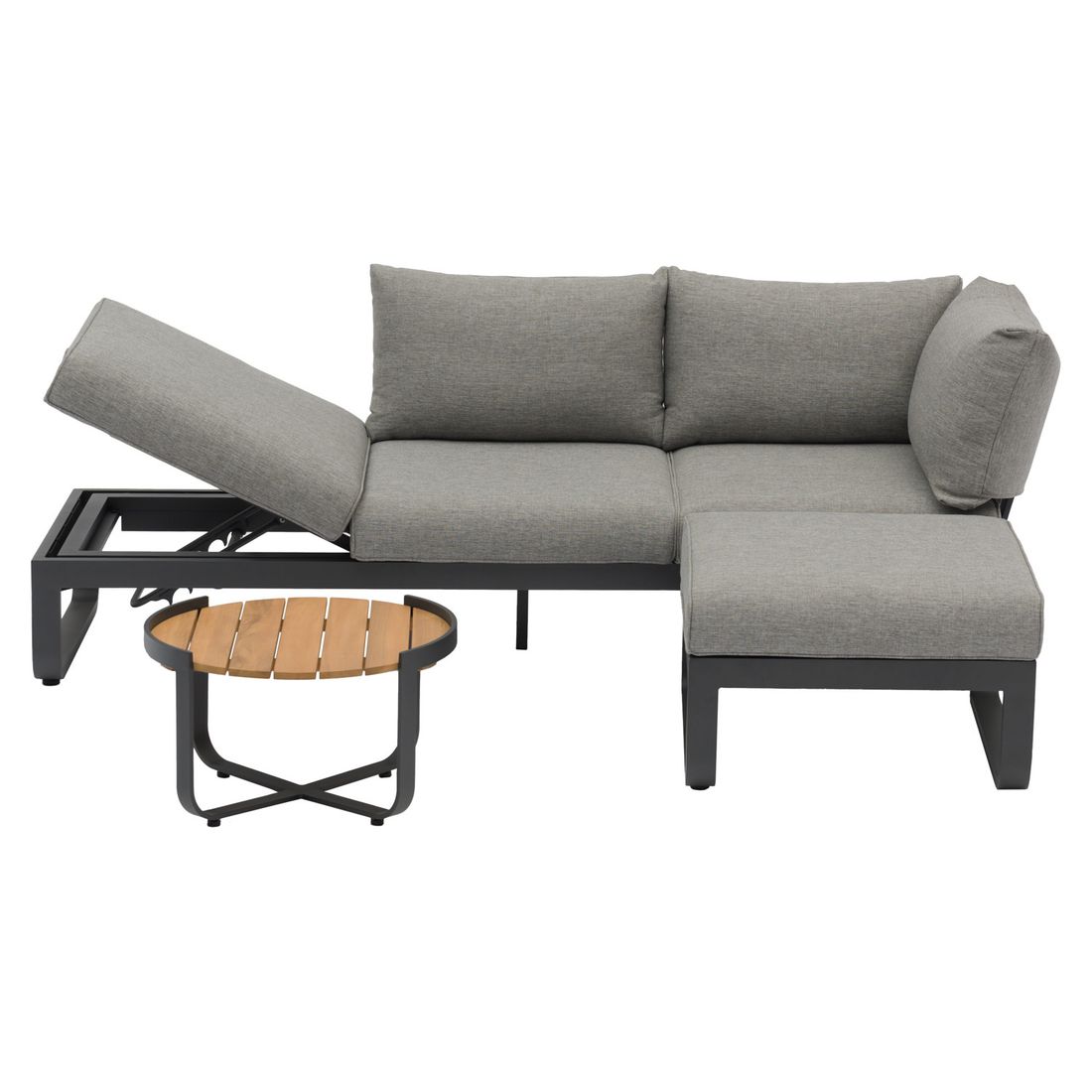 Zebra Fly Gartenloungesofa verstellbar Aluminium/Olefin