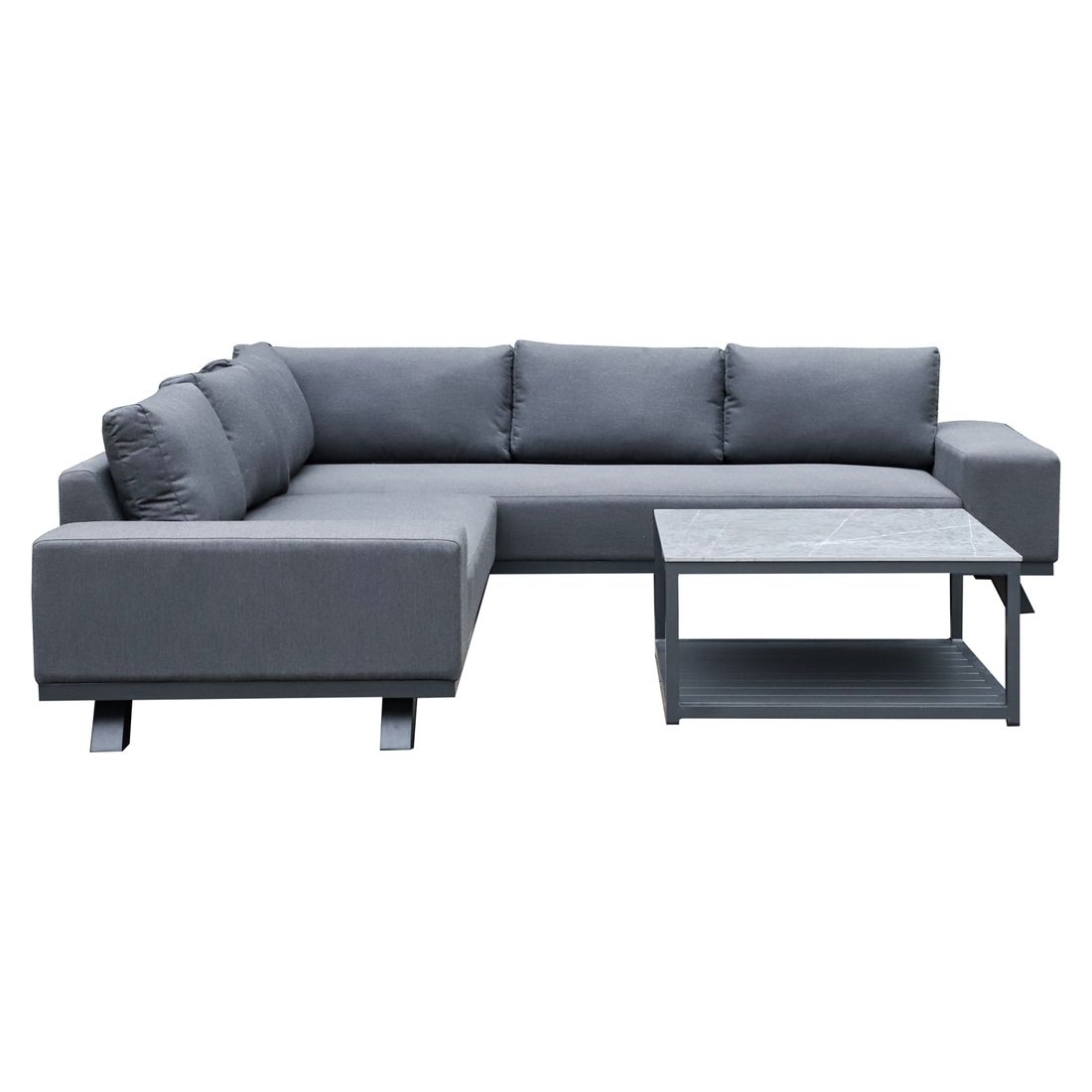 OUTLIV. Madagaskar Ecklounge inkl. Loungetisch Aluminium/Creacryl