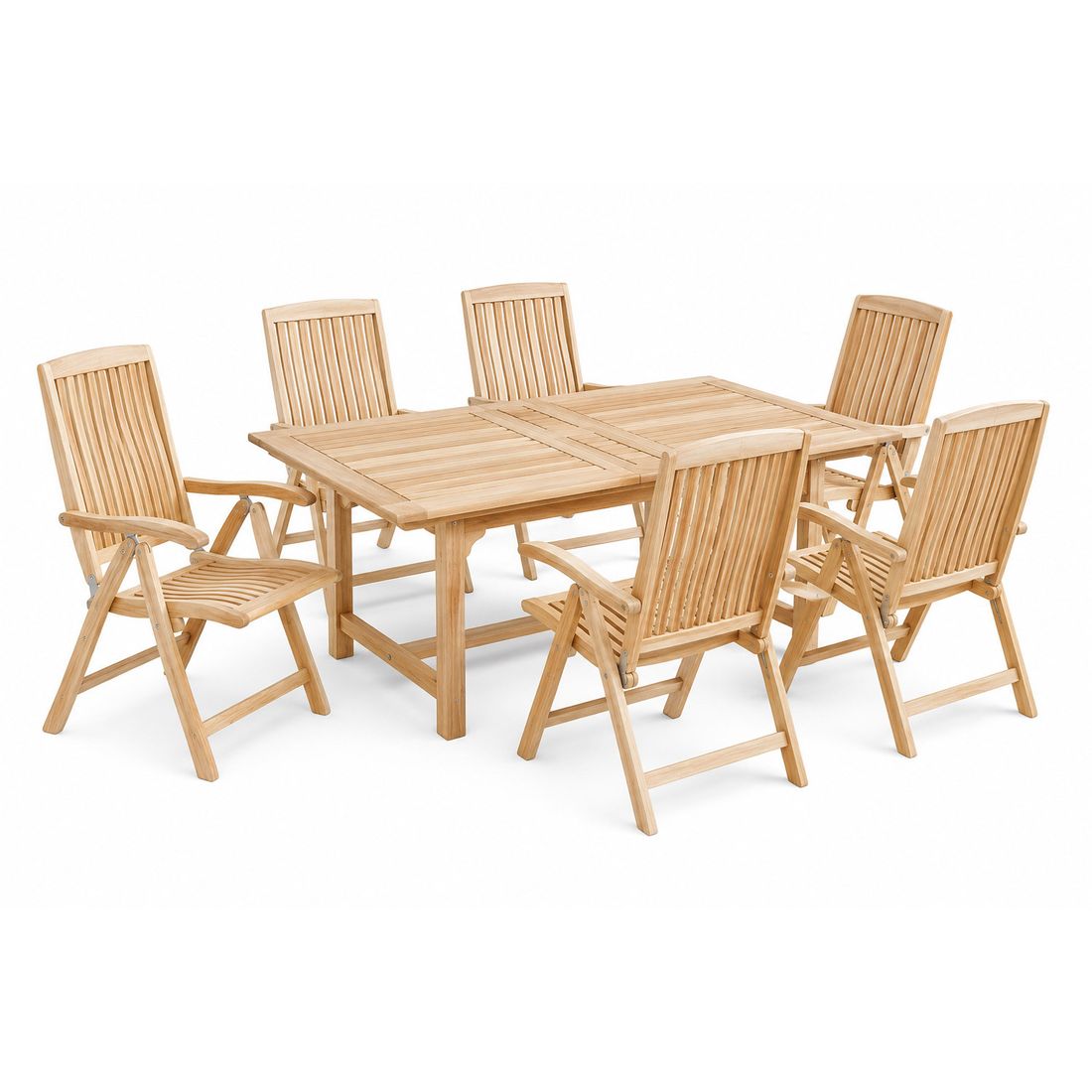 LC Garden Birmingham Gartenmöbel-Set L 6 verstellbar (Plätze) Tisch 180/280x100cm