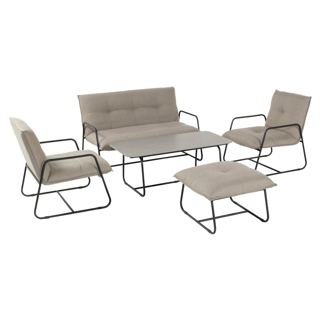 SCHÖNER WOHNEN-Kollektion Fontein Loungeset inkl. Loungetisch Aluminium/Sunbrella