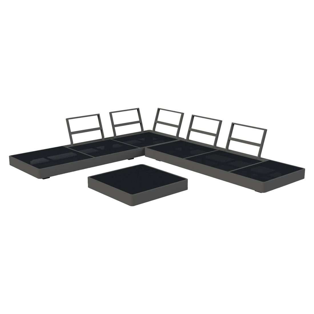 OUTLIV. Santa Monica Ecklounge inkl. Loungetisch Aluminium/Olefin