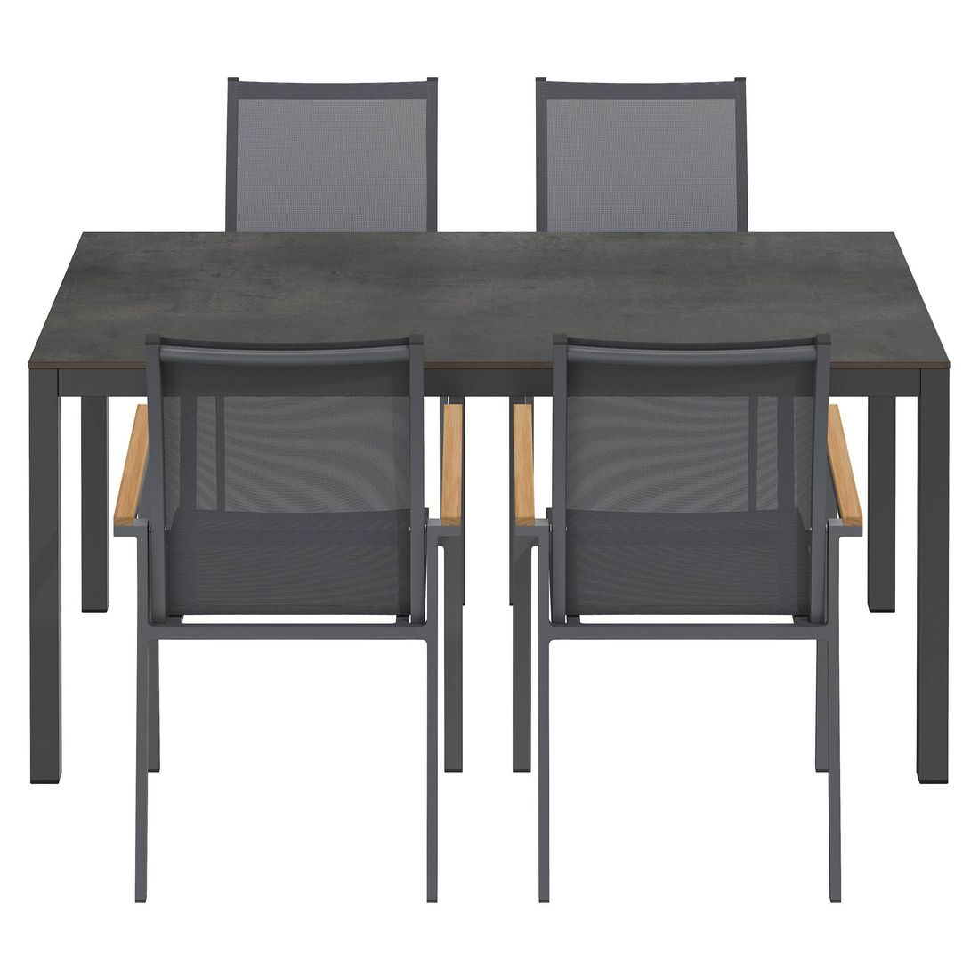 OUTLIV. Kobe Gartenmöbel-Set M (4 Plätze) Tisch 160x90cm