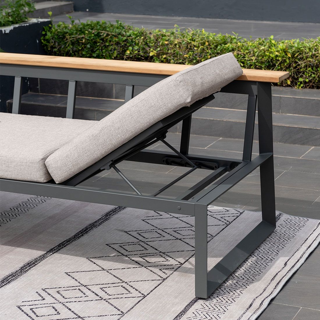 LifestyleGarden Palau Dininglounge Tisch 216x98,5cm Aluminium/Olefin