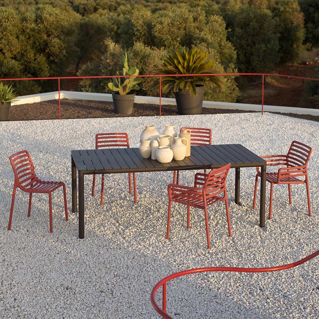 Nardi Tevere Ausziehtisch 211/275x100cm Aluminium/Kunststoff