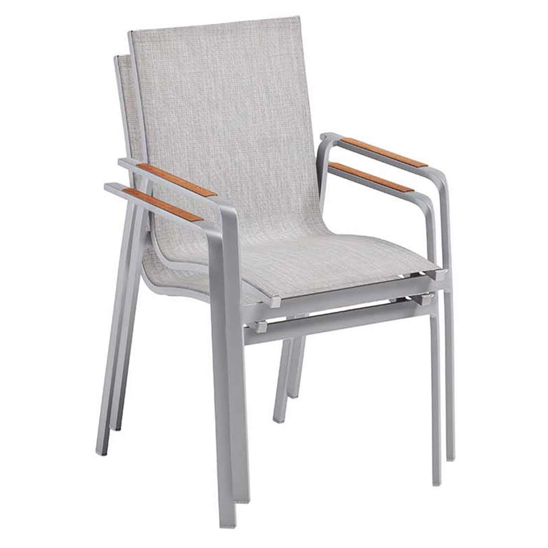 Kettler Diamond Stapelsessel Aluminium/Outdoorgewebe