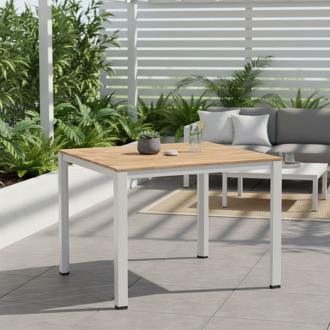 Kettler Cubic Gartentisch Aluminium/Teak