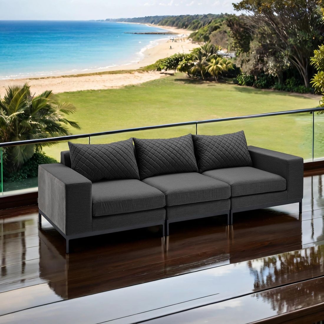 Kettler Ego Modular Gartensofa Aluminium/Sunbrella