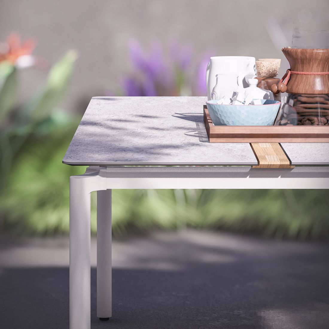 Zebra Liox Gartentisch Aluminium/HPL 180x100 cm