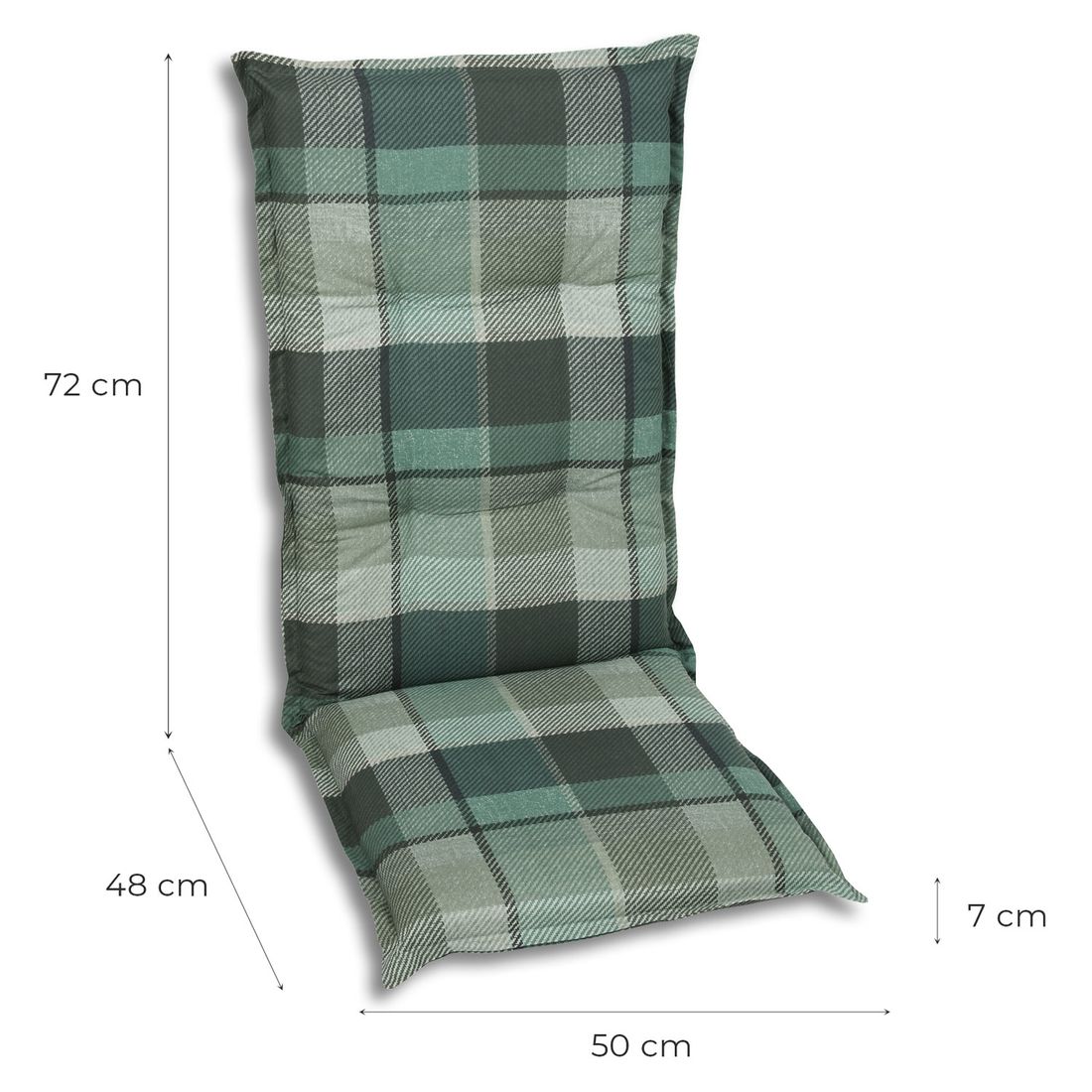GO-DE Gartenstuhlauflage Hochlehner 50x120cm Mischgewebe