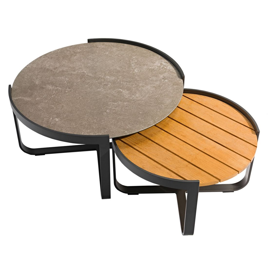 Zebra Sky Ecklounge verstellbar inkl. Loungetisch Aluminium/Sunproof