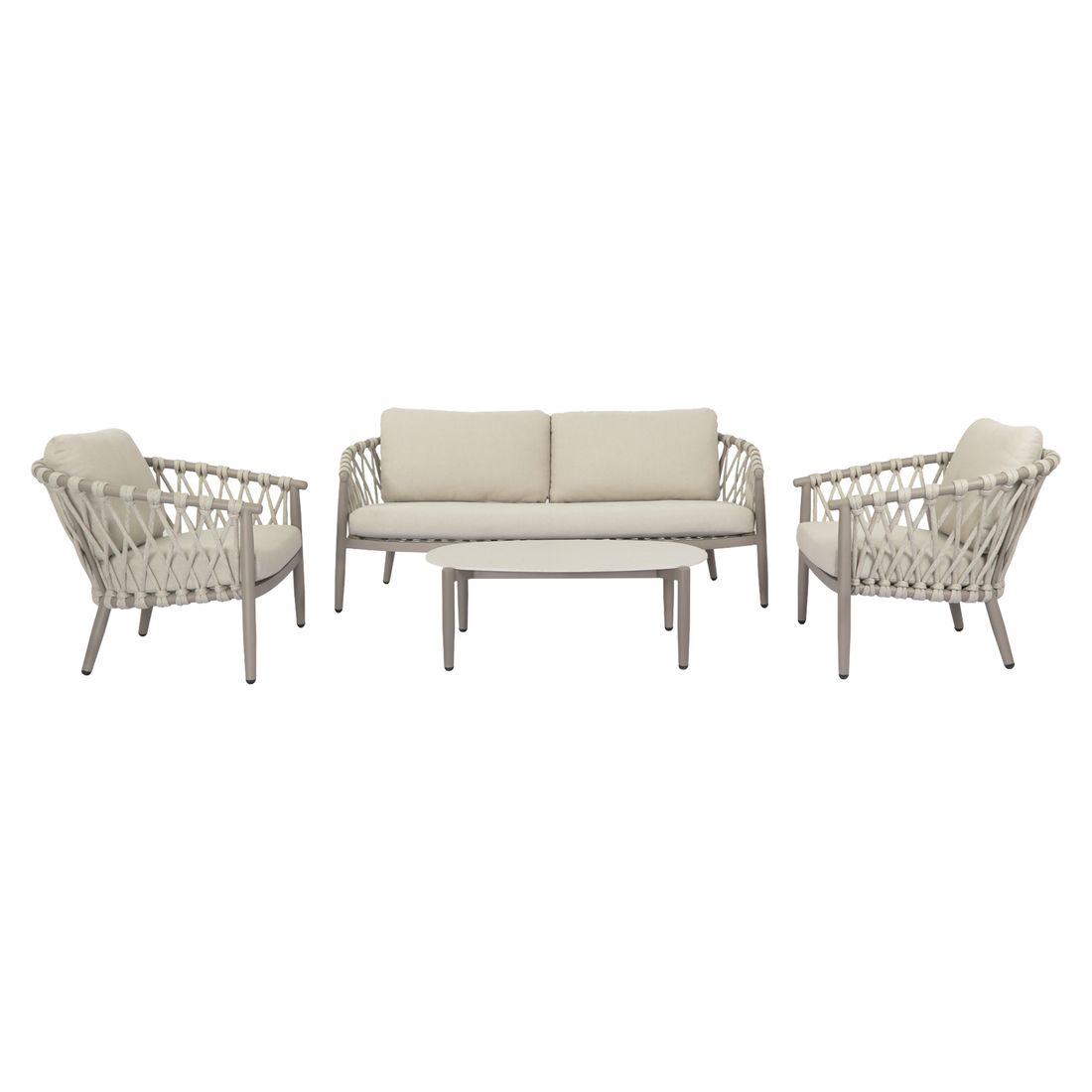 OUTLIV. Cleveland Loungeset inkl. Loungetisch Aluminium/Rope/Olefin