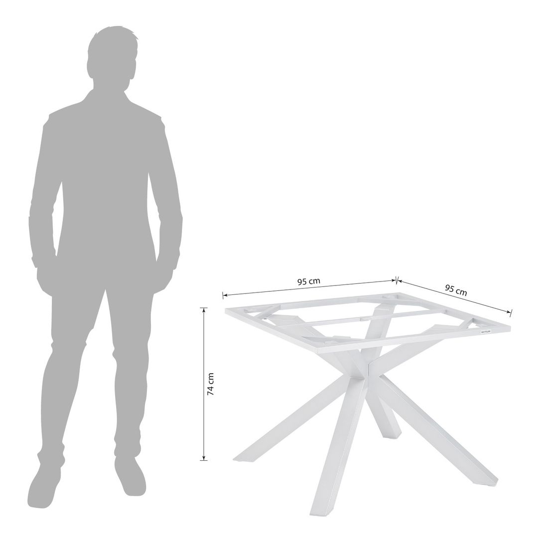 Kettler Cubic Gartentisch-Gestell Aluminium