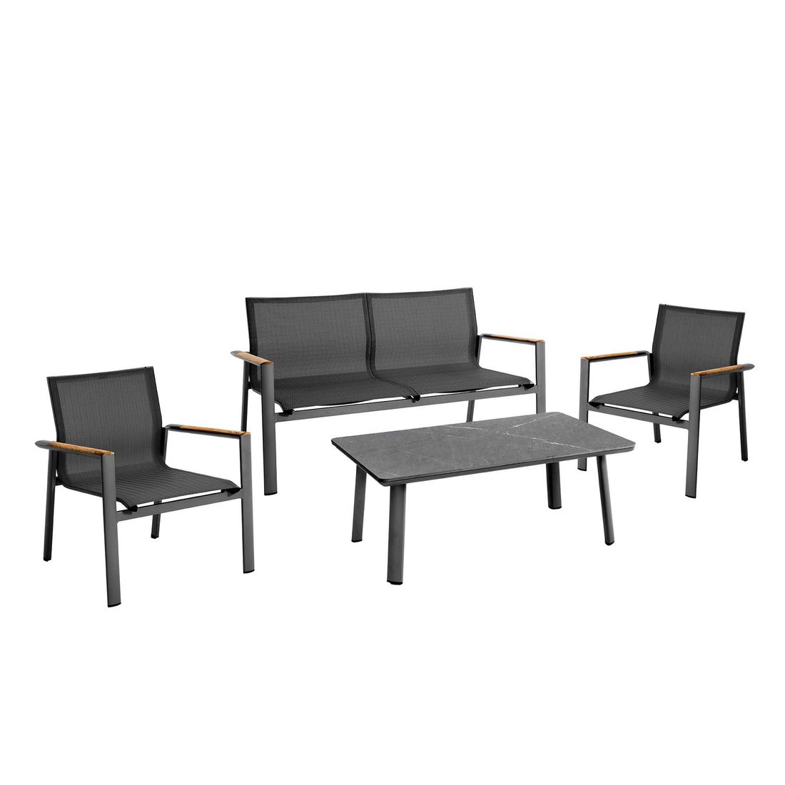 Sungörl Palermo Loungeset inkl. Loungetisch Aluminium/Textilene