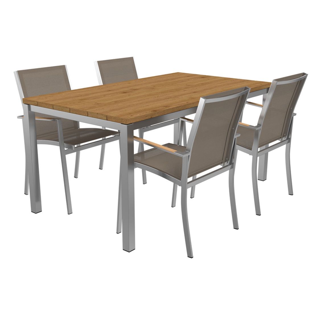 OUTLIV. Oviedo Gartenmöbel-Set M (4 Plätze) Tisch 160x90cm