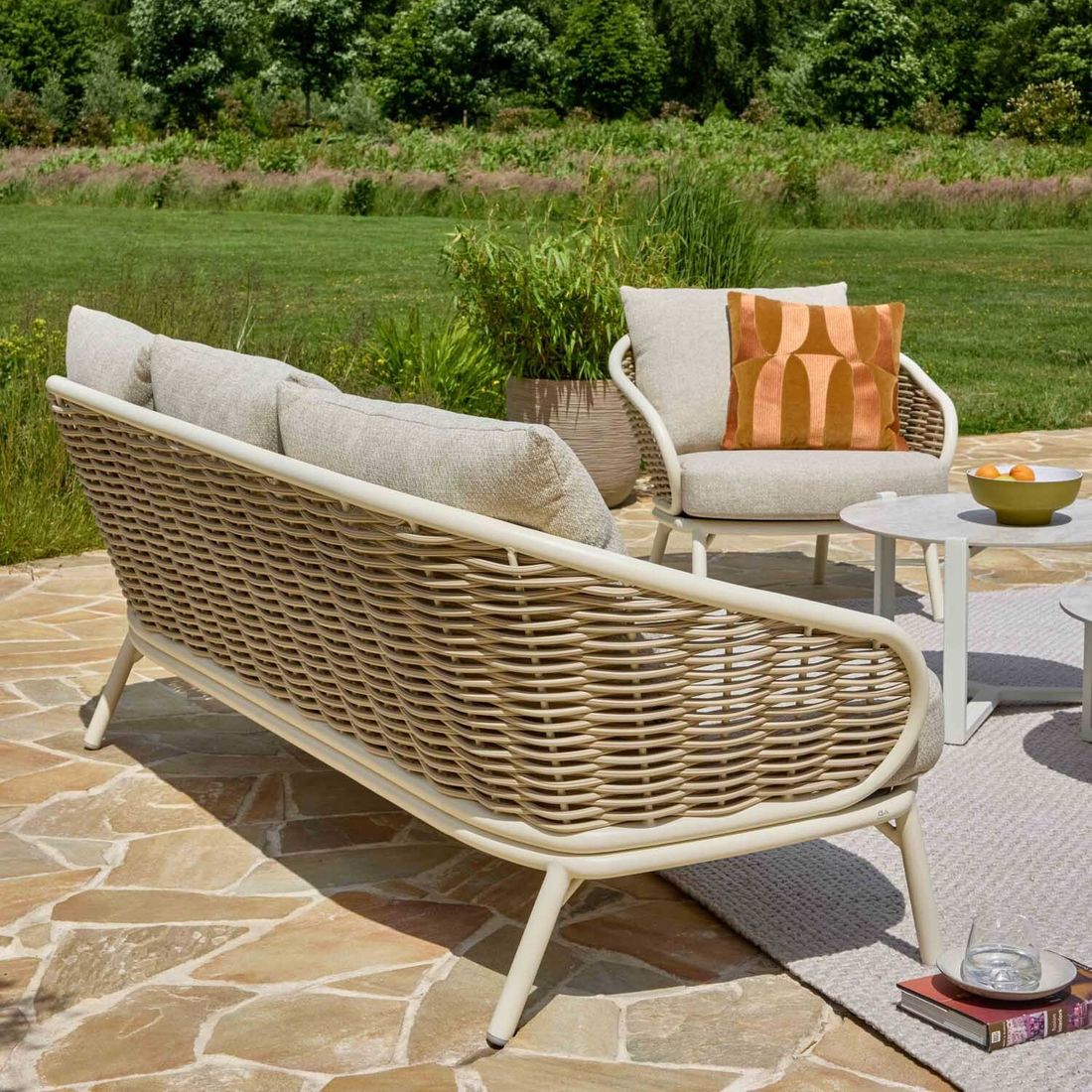 Apple Bee Pine Key Loungeset inkl. Loungetische Aluminium/Polyrattan/Bee Wett