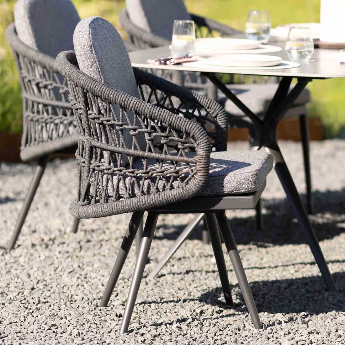 Interliving 7012 Gartensessel Aluminium/Rope/Olefin
