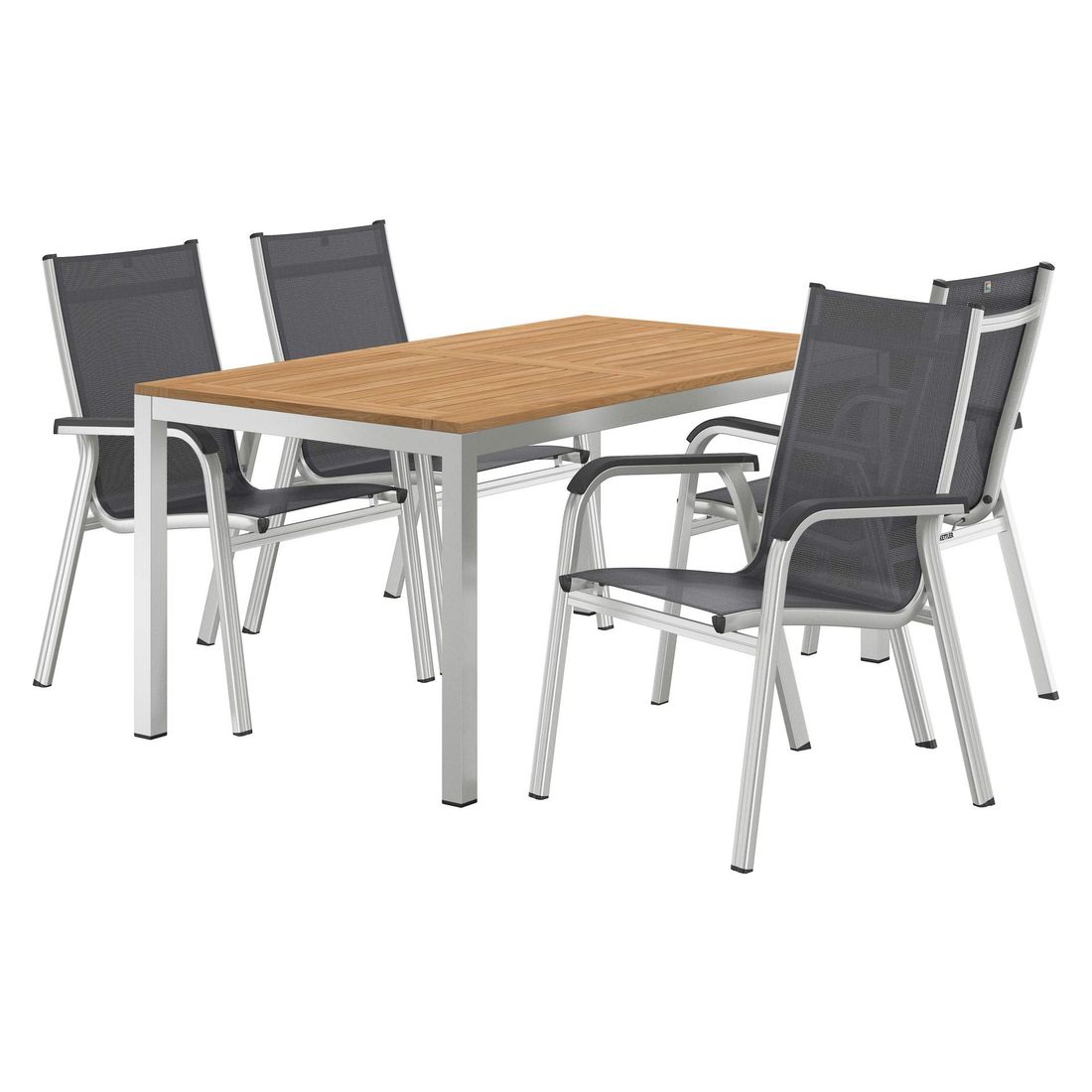 Kettler Basic Plus Gartenmöbel-Set M (4 Plätze) mit OUTLIV. Tisch 160x90cm