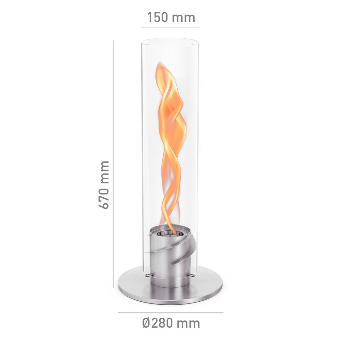 höfats SPIN 1500 Tischfeuer Ø15x67cm
