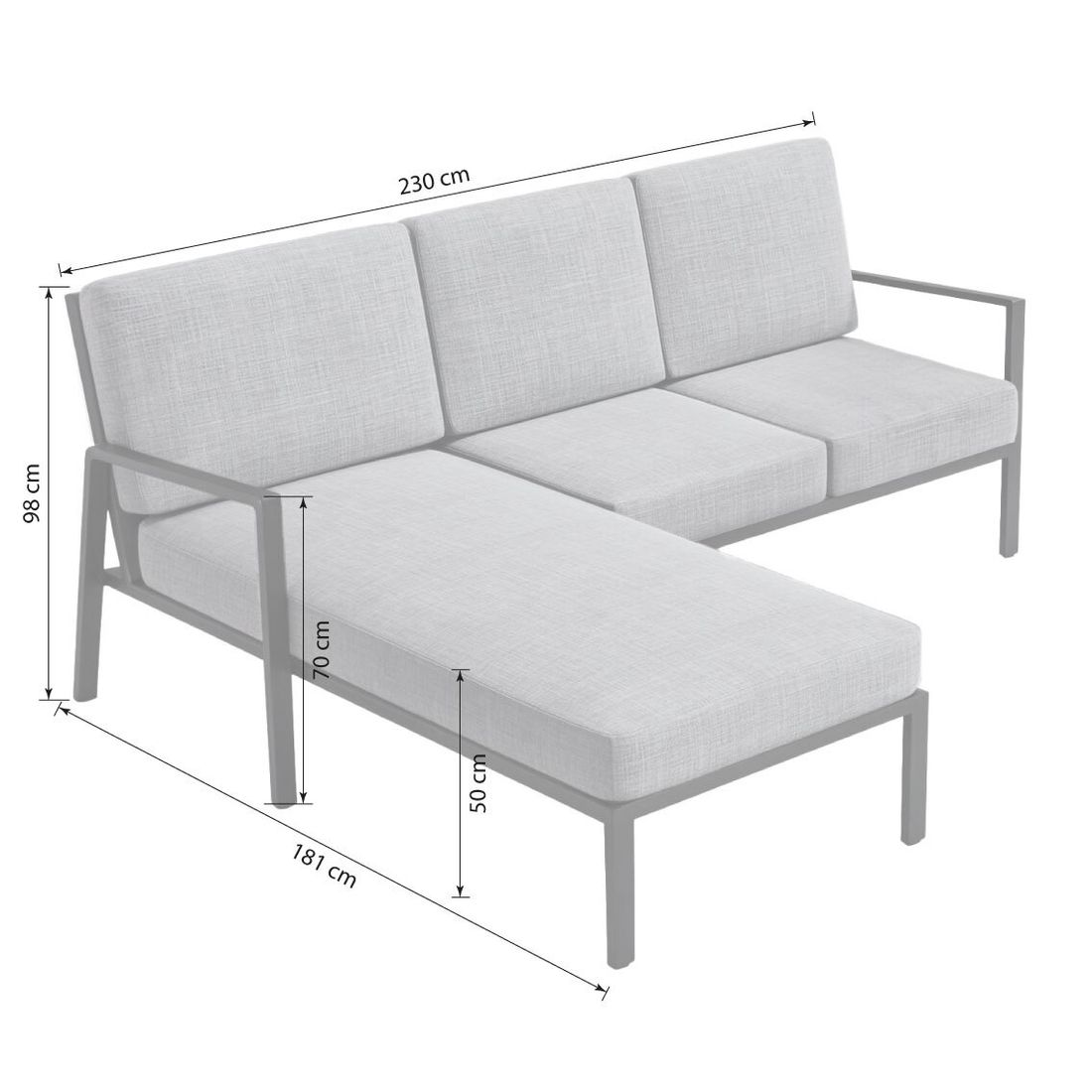 Kettler Zenith Dininglounge Aluminium/Olefin