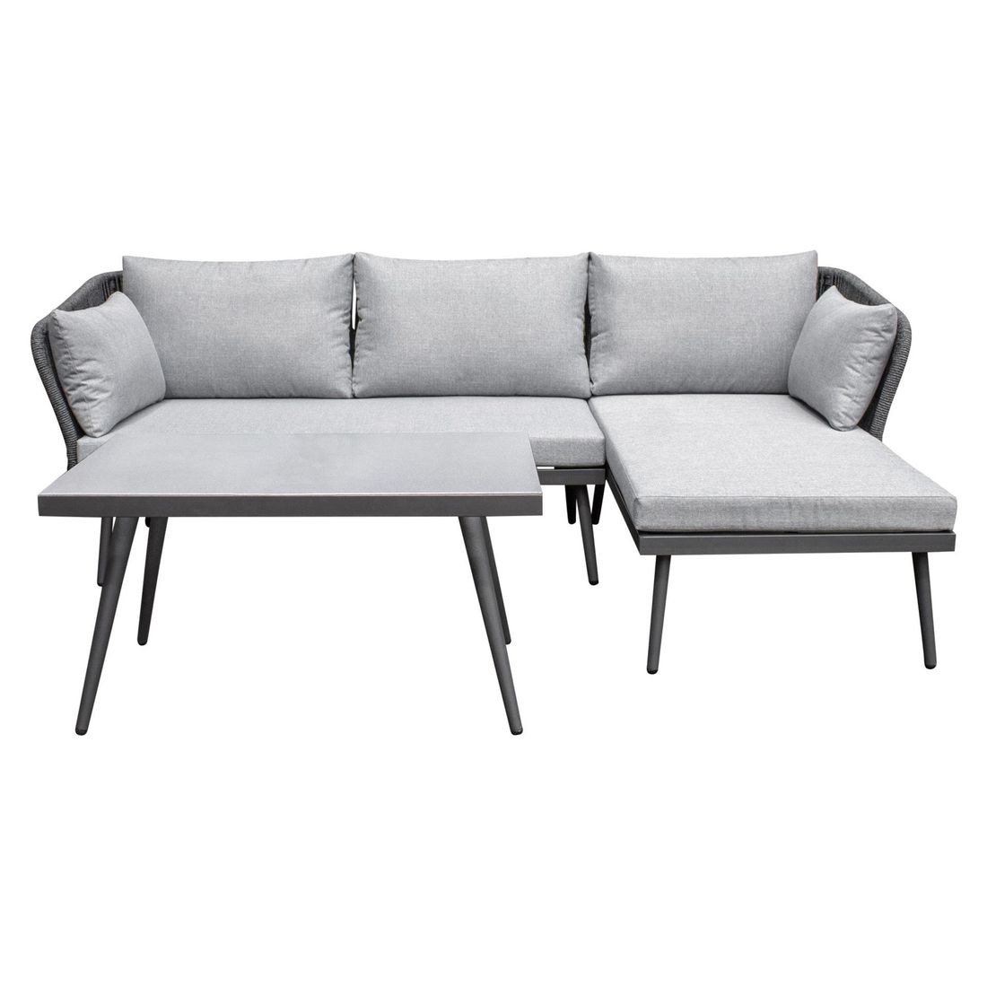 LC Garden Sunera Ecklounge inkl. Loungetisch Stahl/Rope