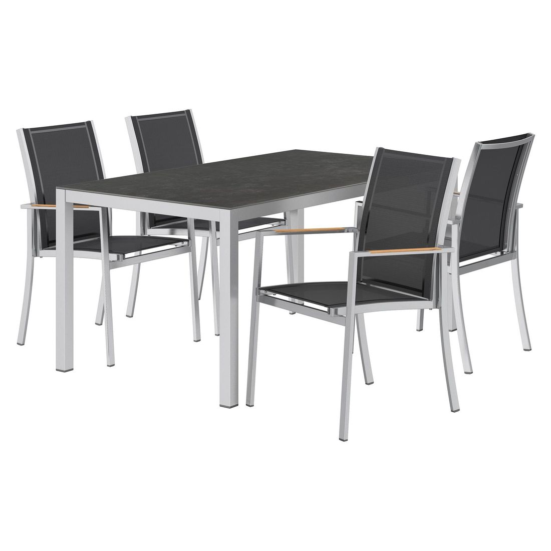 OUTLIV. Oviedo Gartenmöbel-Set M (4 Plätze) Tisch 160x90cm