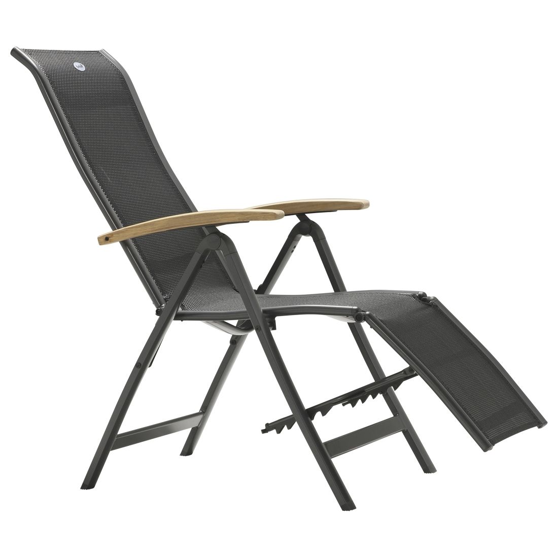 Hartman Alice Komfort-Relaxsessel Aluminium/Textilene mit Teak-Armlehnen