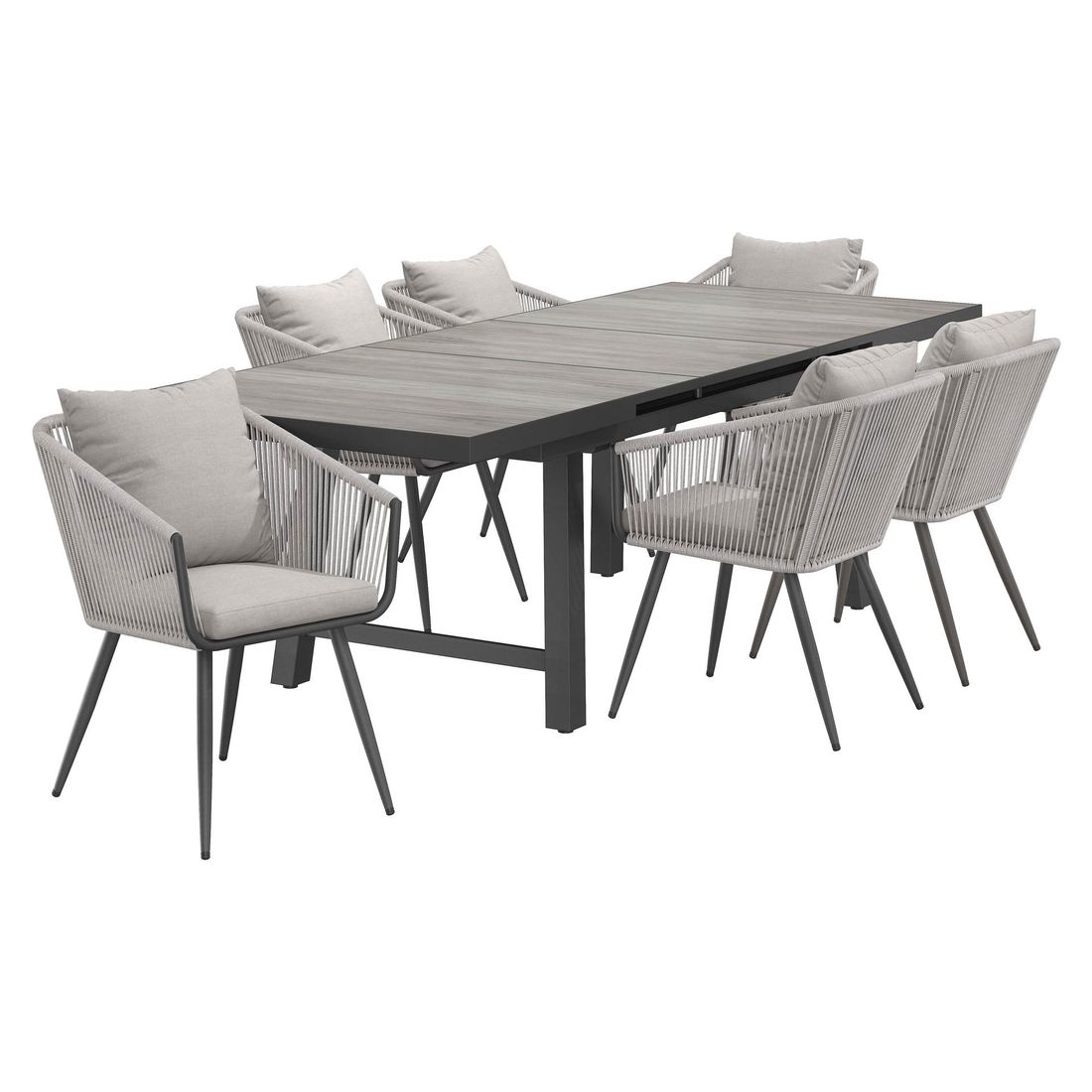 OUTLIV. Alex Gartenmöbel-Set L (6 Plätze) Tisch 200/260x100cm