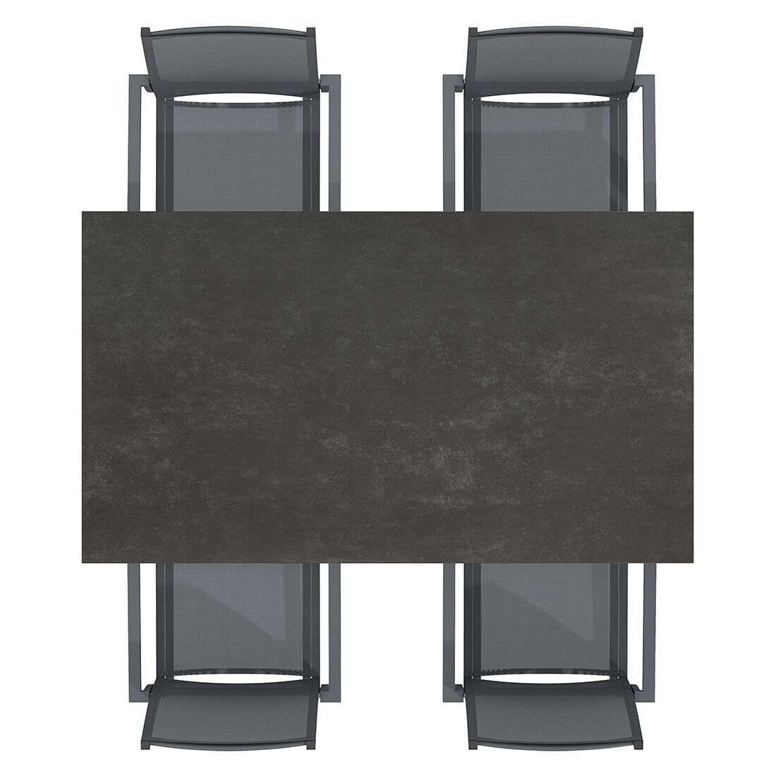 OUTLIV. Kobe Gartenmöbel-Set M (4 Plätze) Tisch 160/217/267x91cm