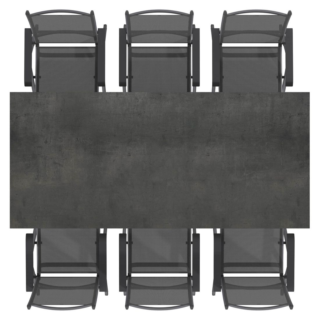 Kettler Basic Plus Gartenmöbel-Set L verstellbar (6 Plätze) mit OUTLIV. Tisch 220x100cm