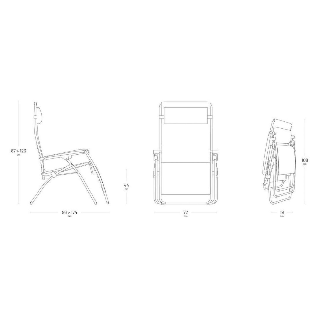 Lafuma RSXA Clip XL Relaxliege Stahl/Batyline