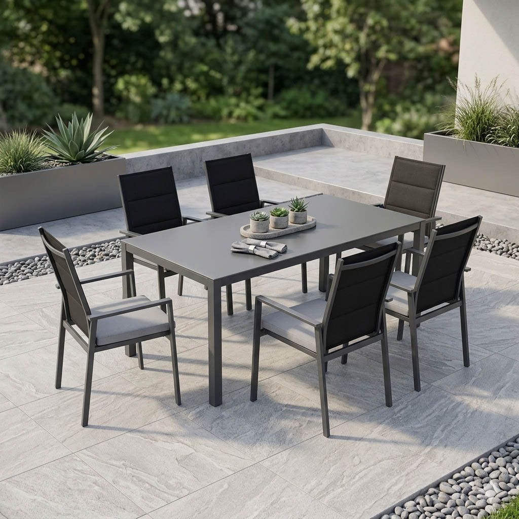 Niehoff Nancer Gartenmöbel-Set L (6 Plätze) mit OUTLIV. Tisch 220x100cm