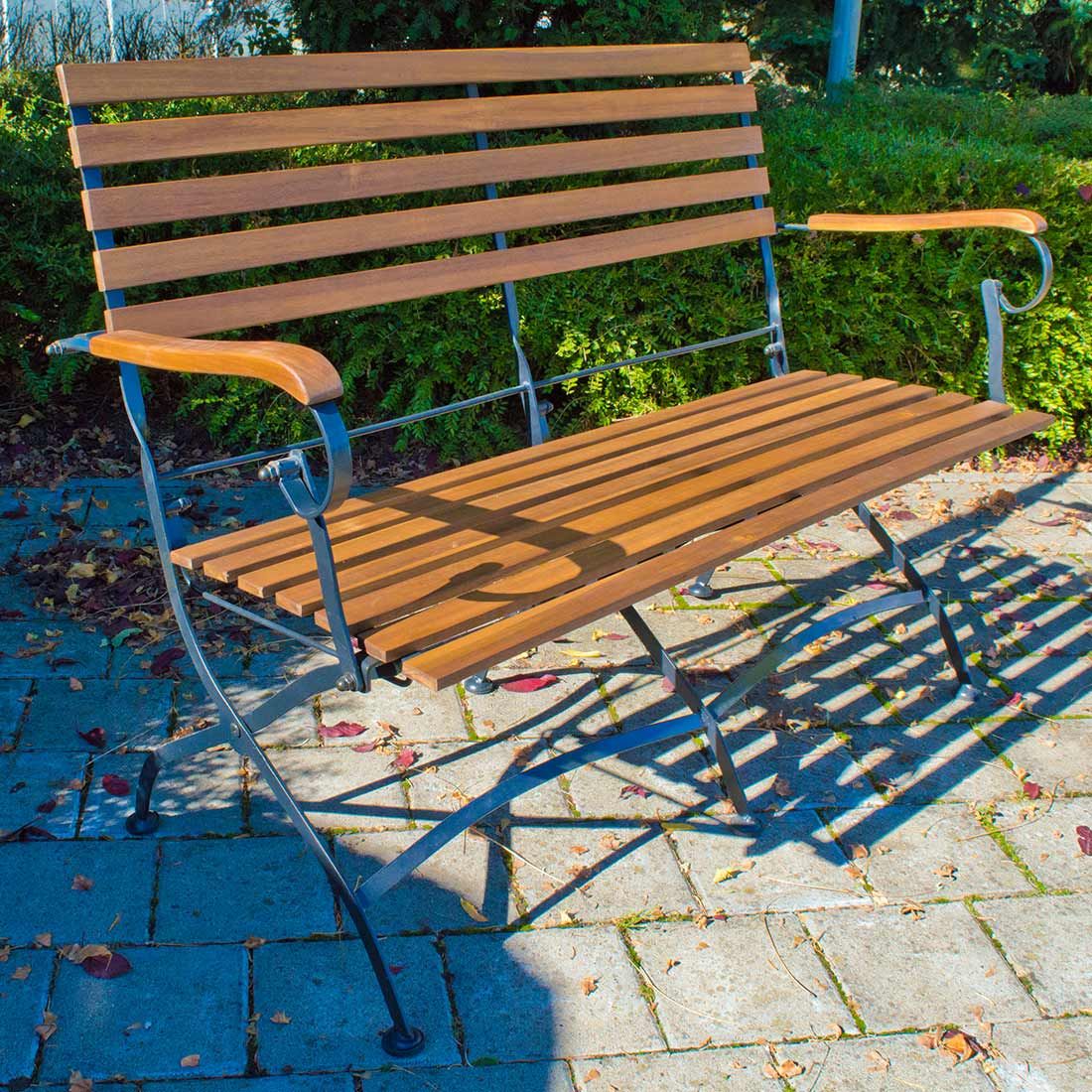 Acamp Lindau Gartenbank 115 cm Eisen/Akazie