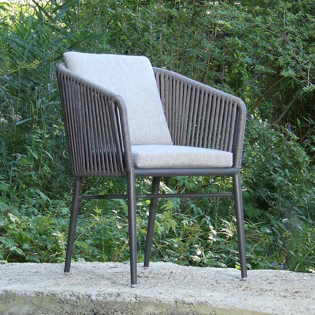 Acamp Manhattan Gartensessel Aluminium mit Sitz- und Rückenkissen