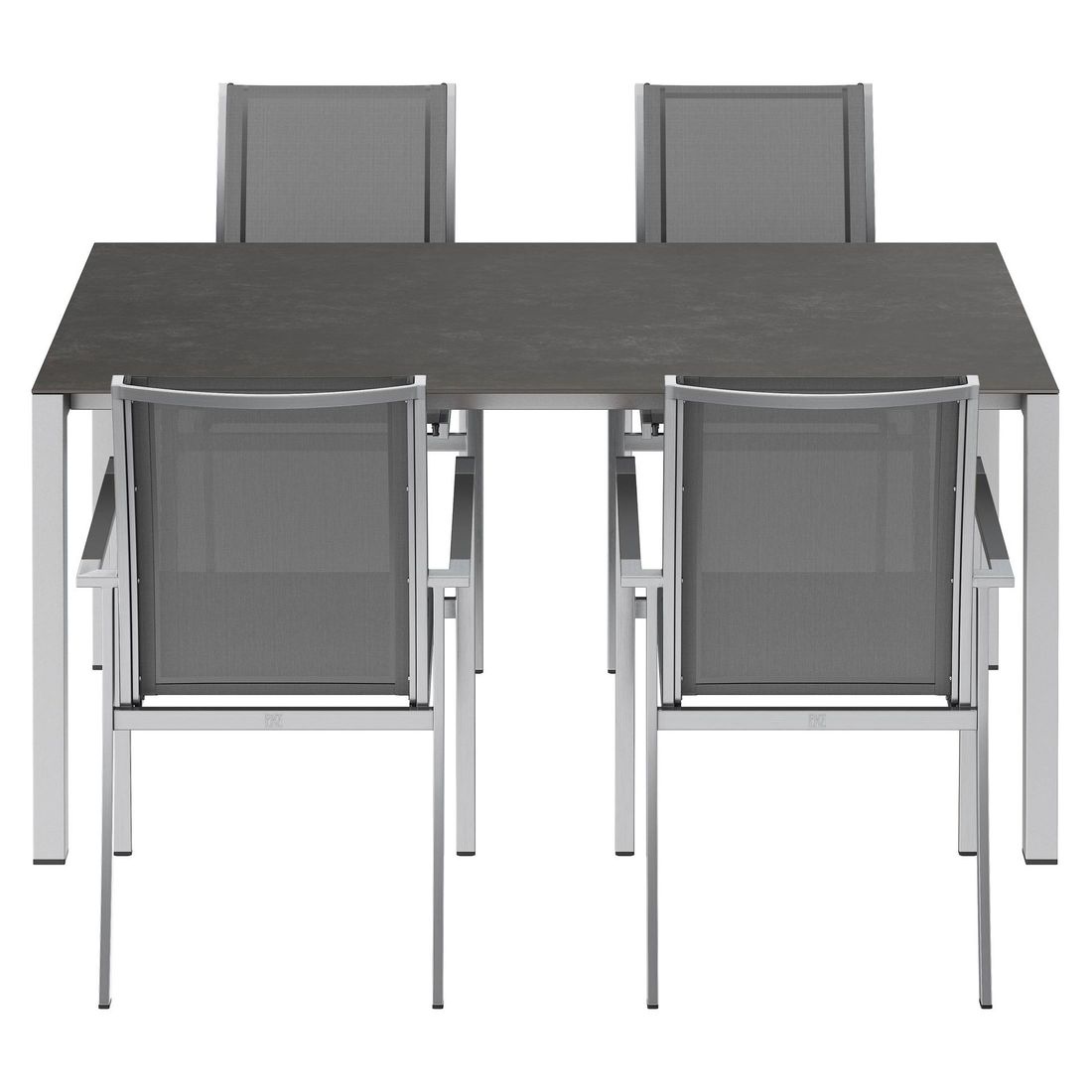 OUTLIV. Oviedo Gartenmöbel-Set M (4 Plätze) Tisch 160/217/267x92cm