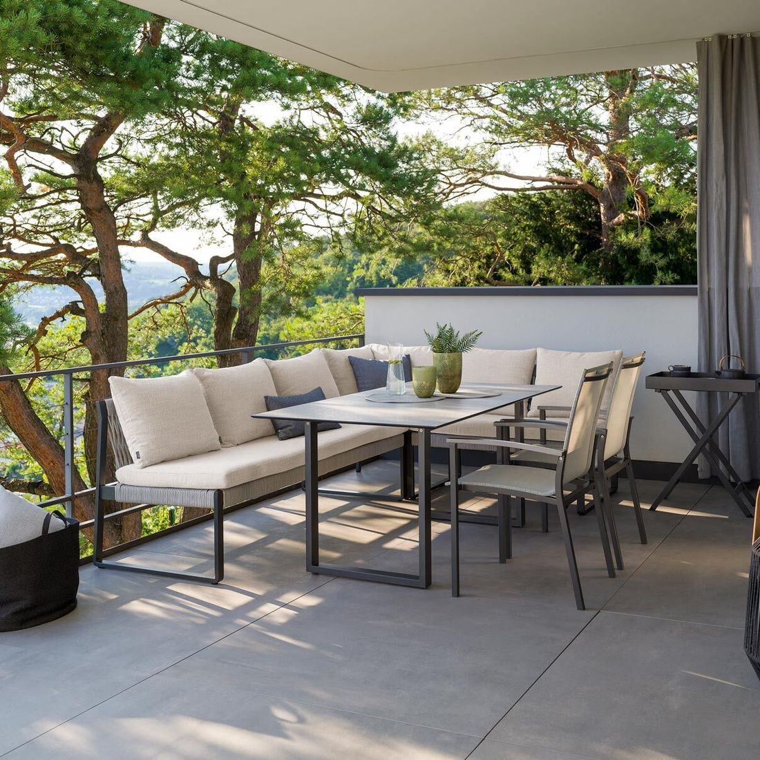 Stern Tammo Diningsofa Aluminium/Rope/Outdoorstoff