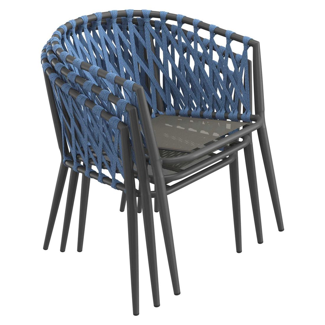 LC Garden Sunrepo Stapelsessel Aluminium mit Sitz- und Rückenkissen
