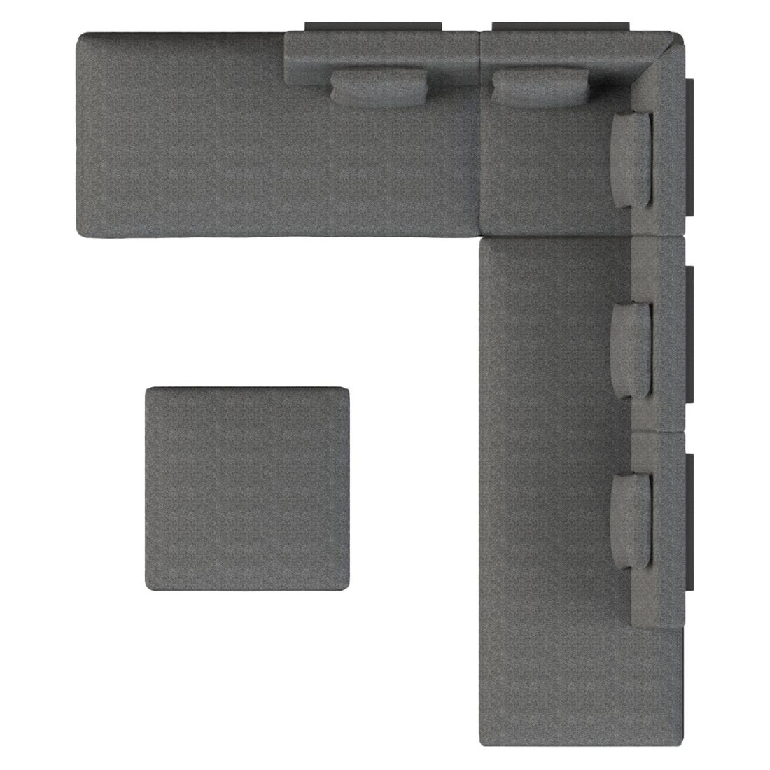 OUTLIV. Santa Monica Ecklounge inkl. Loungetisch Aluminium/Olefin