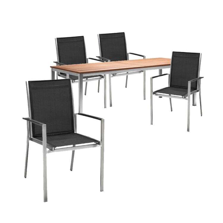OUTLIV. Oviedo Gartenmöbel-Set M (4 Plätze) Tisch 160/210x90cm